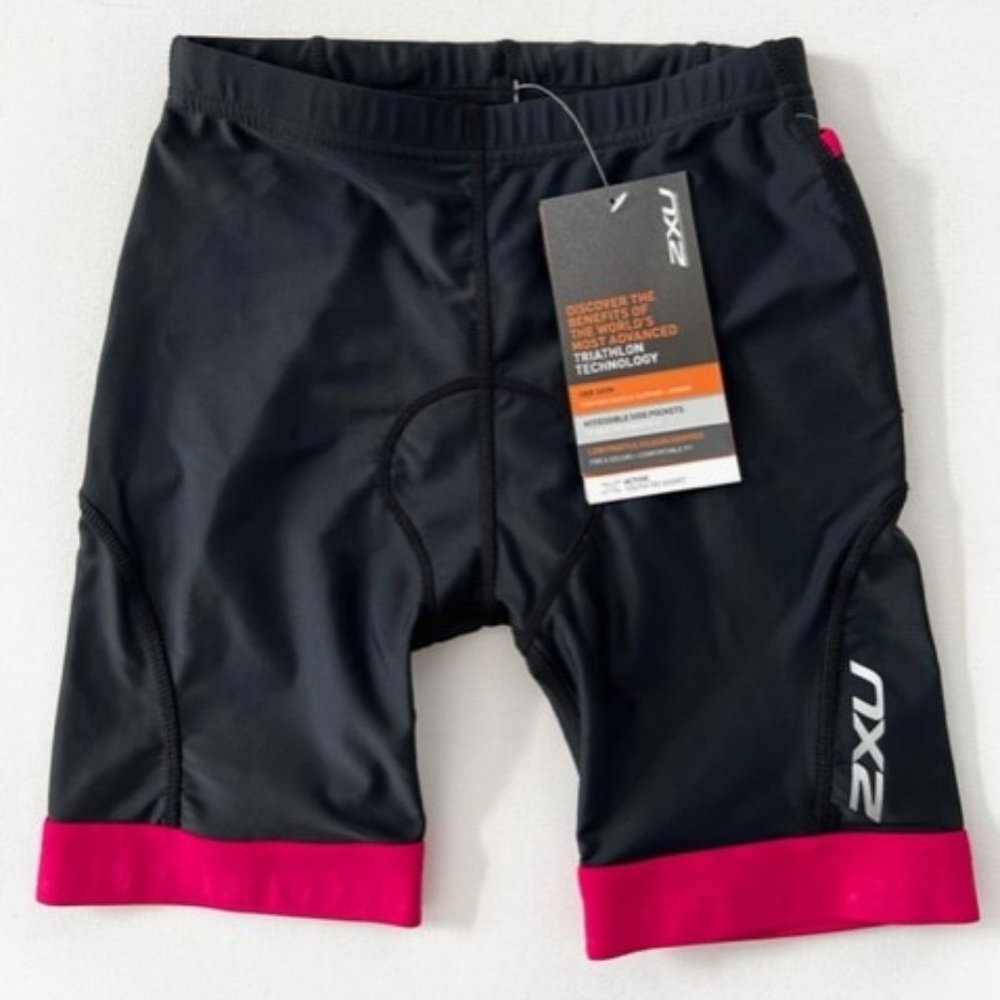 2XU Youth Girls Active Tri Short ‎Black / Peacock